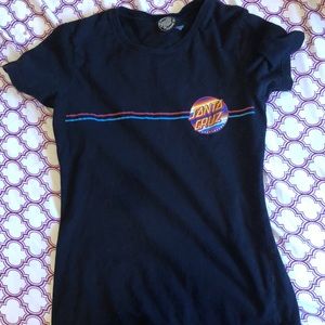 black santa cruz t shirt